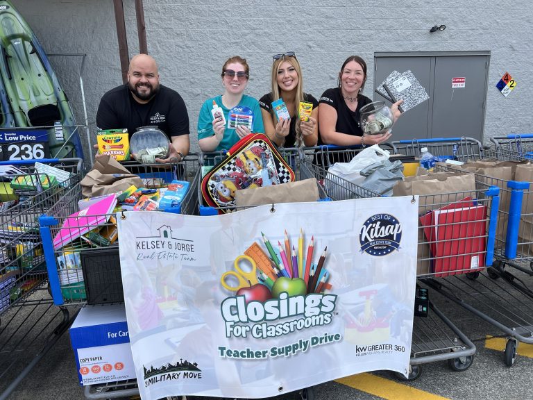 Kelsey & Jorge Team's School Supply Drive in front of Walmart